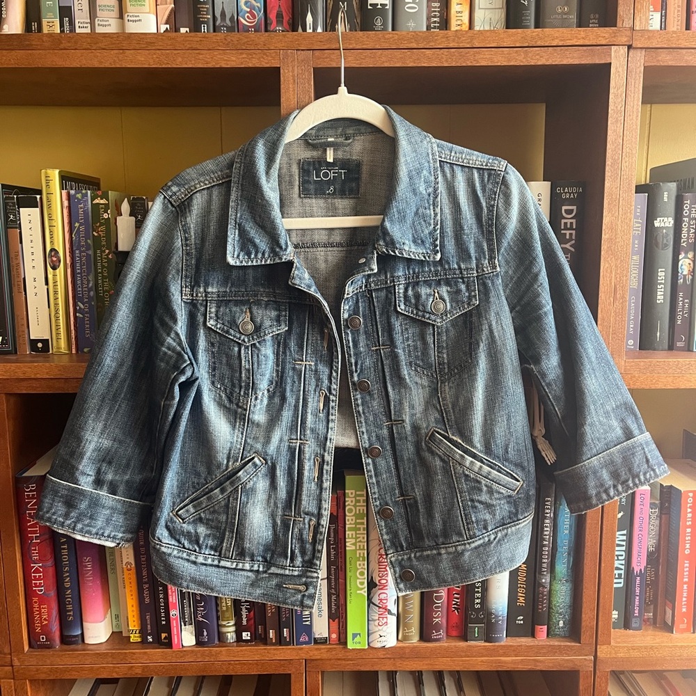 Ann Taylor LOFT Cropped Denim Jacket